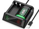 Xbox Controller Battery Pack 2x 2650mAh and Charger Series X S, Black Green