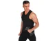 Men\'s Neoprene Fitness Shirt with Zipper, Black, Size M
