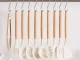 Silicone Kitchen Utensils and Knife Set with Stand, 19 Pieces, White