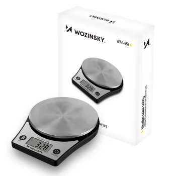 Virtuvinės svarstyklės Wozinsky WAK-651 su LCD ekranu iki 5 kg, juodos