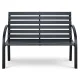 Sofotel Luca Garden Bench with Backrest, 117.5x83x57 cm, Black