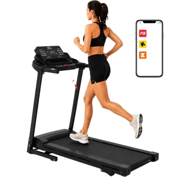 Electric Home Treadmill, Bluetooth, 12 km/h, up to 120 kg, Black