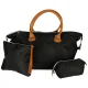 Multifunctional Stroller Bag Set with Pouches, Black