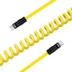 Newell USB-C to USB-C Cable 100W 1.5m, Spiral Silicone, Yellow-Black