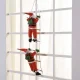Ruhhy 22519 Christmas Decoration - Two Santas on a Ladder, 120 cm