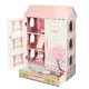 Lulilo Papilio Wooden Dollhouse, 80cm, White/Pink