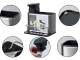 Kitchen Sink Organizer with Soap Dispenser and Sponge Holder, 340ml, Silver/Black