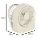 Wireless Desk Fan with Clip, USB, 3 Speeds, 11.5 cm, White