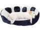 Plush Pet Bed for Dogs and Cats, 60x50 cm, Navy Blue