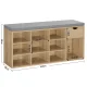 Leobert Shoe Cabinet with Seat, Sonoma Oak