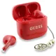 Guess Glossy Effect Printed Classic Logo & Charm TWS headphones - red
