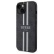 Apple iPhone 14 6.1\'\' Guess 4G Printed Stripes MagSafe Case Cover, Black