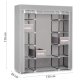 Large Textile Closet Massido, Gray