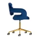 Velvet Swivel Beauty Chair 4Rico QS-OF213G, Navy Blue