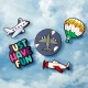3D Stickers TFO Travel 5 pcs, Multicolour