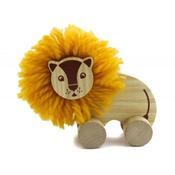 DIY Wooden Lion Craft Kit for Kids with Pom-Poms