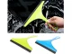 Window squeegee with flexible handle for water removal