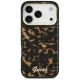 Guess IML Script Metal MagSafe Phone Case Cover iPhone 17 Pro - Black and Brown