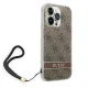 Guess Print 4G Cord Case for iPhone 14 Pro Max - Brown