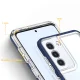 Hybrid Armor Clear 3in1 Case for Samsung Galaxy S23, Transparent with Blue Frame
