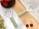 Ergonomic Vegetable and Fruit Peeler with Double Blade, white-green