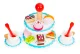 ECOTOYS Wooden Cake Stand Set with Desserts and Tea Cups for Kids