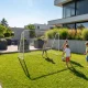 Kids Metal Soccer Goal Trizand 213x150x90 cm Backyard Net, white