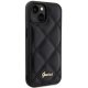 Guess iPhone 15 Case Quilted Metal Logo, Black