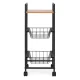 ModernHome Mobile Storage Trolley with 2 Baskets and Shelf