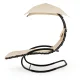 Multigarden PH158A Garden Rocking Lounger with Canopy, Beige