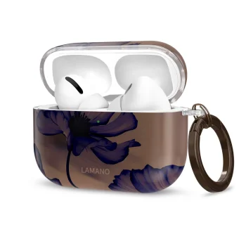 Ausinių dėklas Tech-Protect Lamano, skirtas AirPods Pro 1 / 2, rudai violetinis