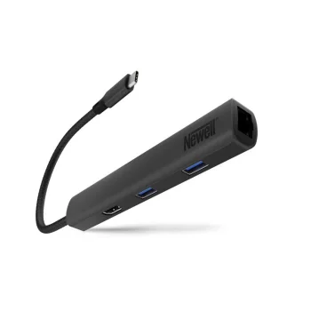 Newell 6-in-1 USB-C šakotuvas, HDMI 4K 60Hz, 100W PD, RJ45, grafito sp.