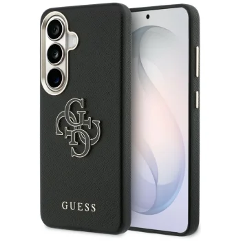 Guess Grained Big 4G Metal Logo Case for Samsung Galaxy S26+ - Black