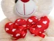 Plush Teddy Bear with Heart Soft Cuddly Toy Gift 30cm, Cream