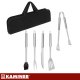 BBQ Tool Set 5 Pieces Kaminer 27182 Stainless Steel, Black