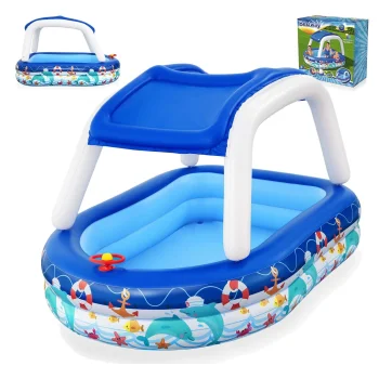 Bestway 54370 Kids Pool with Canopy, 213 x 155 x 132 cm