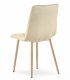 Upholstered Velour Dining Chair Quilted Modern, Beige