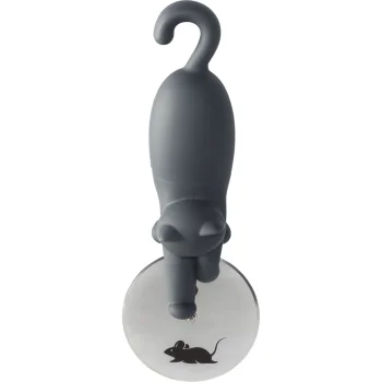 OTOTO Kitty Cut Pizza Cutter, Black