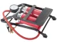 Double Cylinder Foot Pump with Pressure Gauge and Adapters TUV