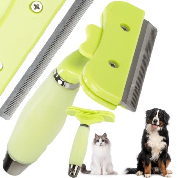 Pet Hair Trimmer Brush for Dogs, Cats and Horses, Green