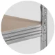 Humberg HR-812 Metal Shelving Unit with Cover, 180x90x40 cm, Silver