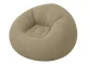 Inflatable Velour Pouf Chair with Pump, Brown
