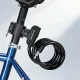 Wozinsky WPB-01R Portable Bike Lock with Anti-Theft Cable and 2 Keys Electric Bikes and Motorcycles - Black