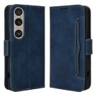 Sony Xperia 1 VI Wallet Design Multiple Card Slots Stand Leather Phone Case Cover, Blue