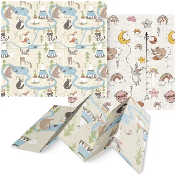 4Fizjo Boho Dream Foldable Educational Play Mat, 200 x 180 cm