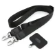Karl Lagerfeld Saffiano Karl&Choupette dėklas iPhone 18 Pro / 17 Pro su dirželiu, juodas