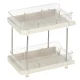 2-Tier Acrylic Organizer with Pull-Out Shelves, Transparent