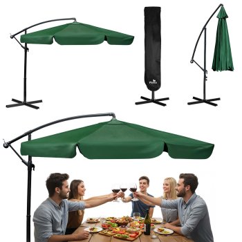 Plonos Foldable Garden Umbrella, 350 cm, Green