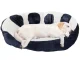 Plush Pet Bed for Dogs and Cats, 60x50 cm, Navy Blue