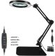 LED Magnifying Desk Lamp with 3x Lens, Black